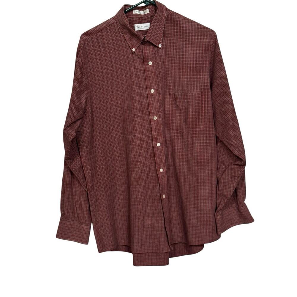 Van Heusen Mens‎ Shirt 16 - 16.5 34/35 Large Long Sleeve Career Office Corporate